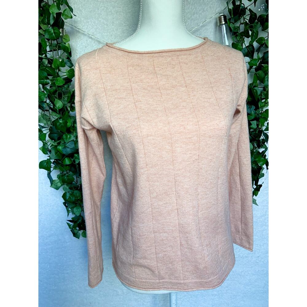 Hem and Thread Orange Long Sleeve Sweater Shirt Women's Size Small